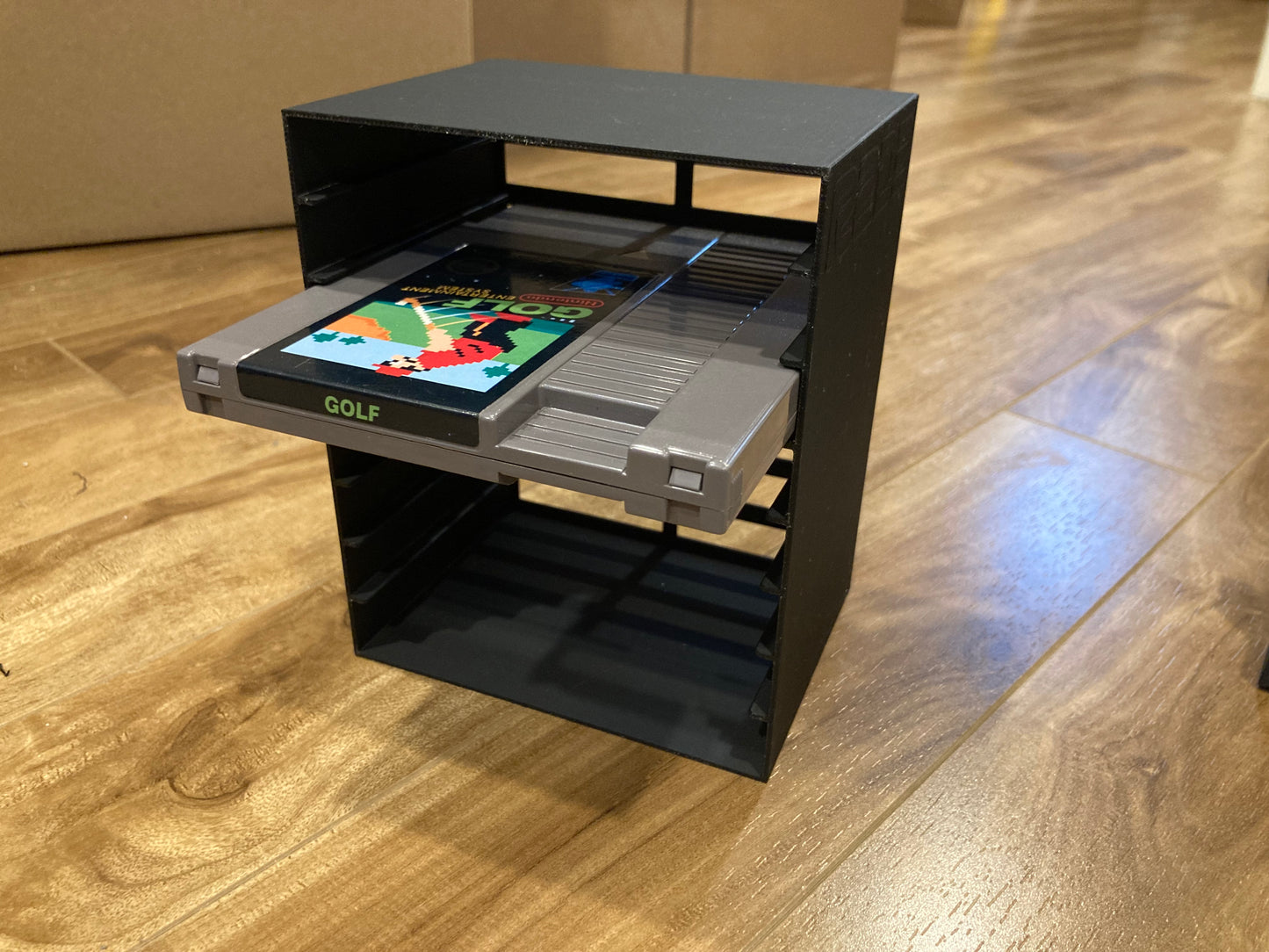 NES rack display - Holds 8 games NOT SLEEVED - Black color - Perfect condition