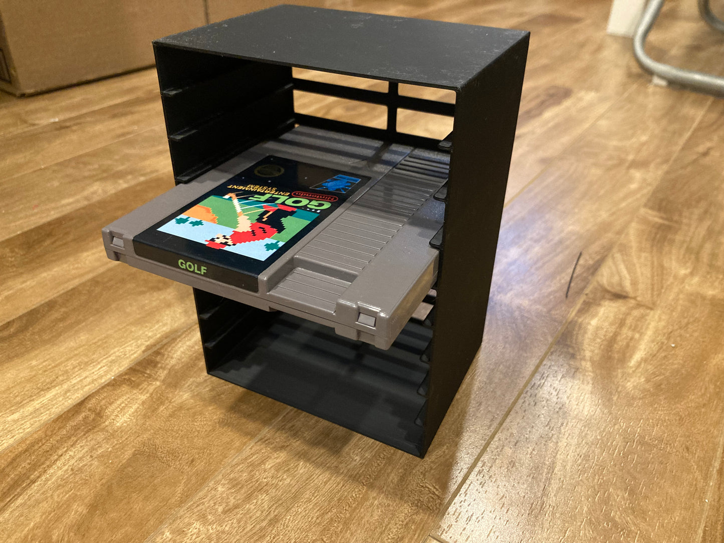 NES rack display - Holds 9 games NOT SLEEVED - Black color - Perfect condition