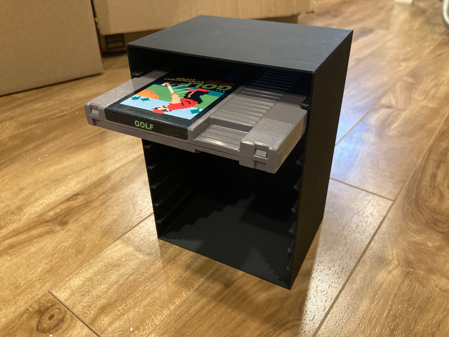 NES rack display - Holds 9 games NOT SLEEVED - Black color - Perfect condition