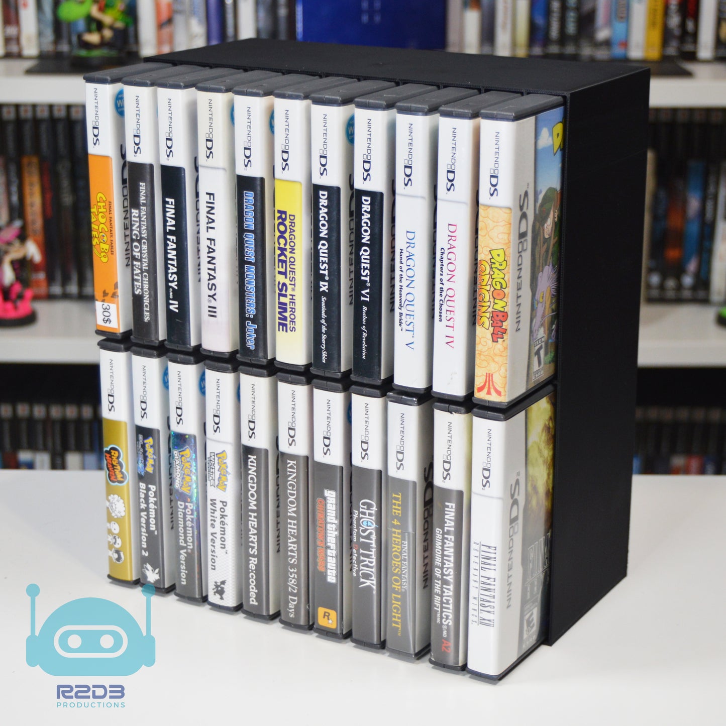 Présentoir pour jeux Nintendo DS NTSC NDS en boîtes (jusqu'à 30 boîtes)