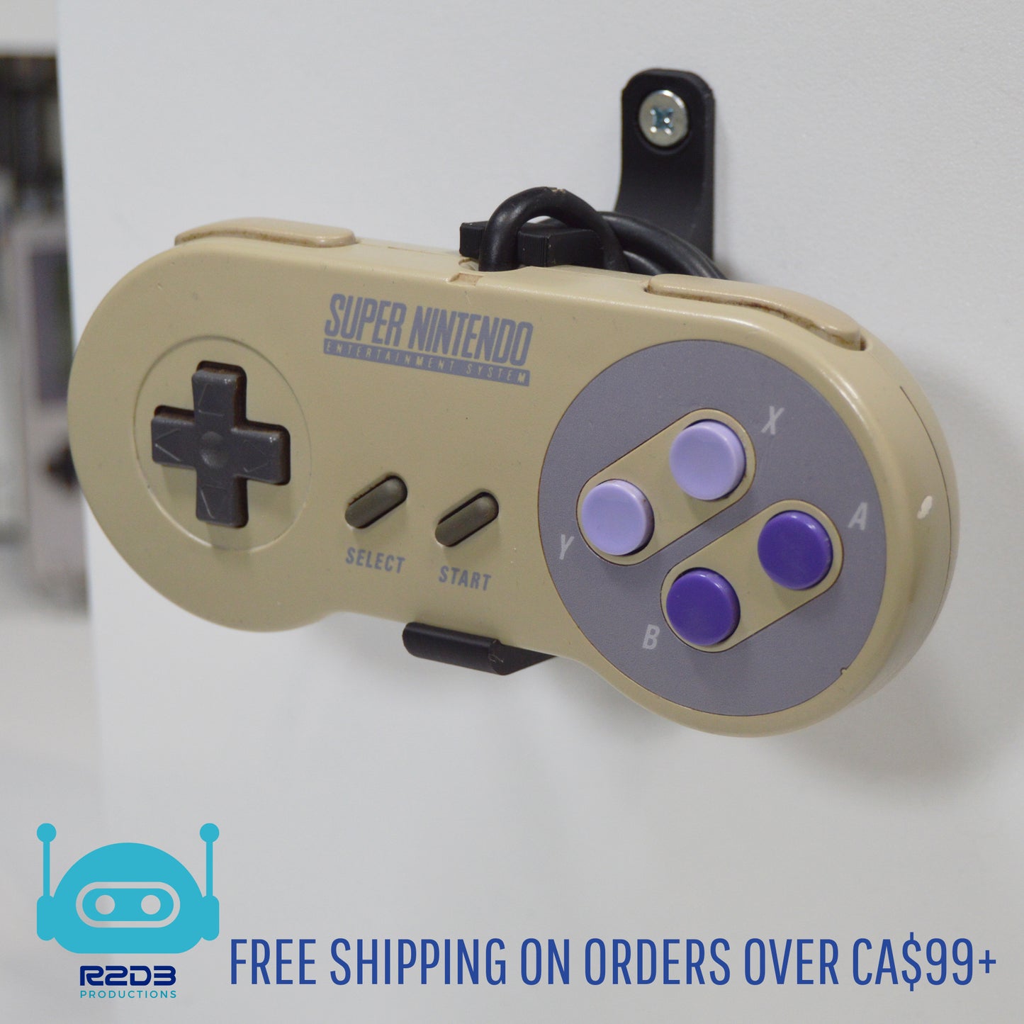 Support mural pour manettes Super Nintendo Entertainment System SNES