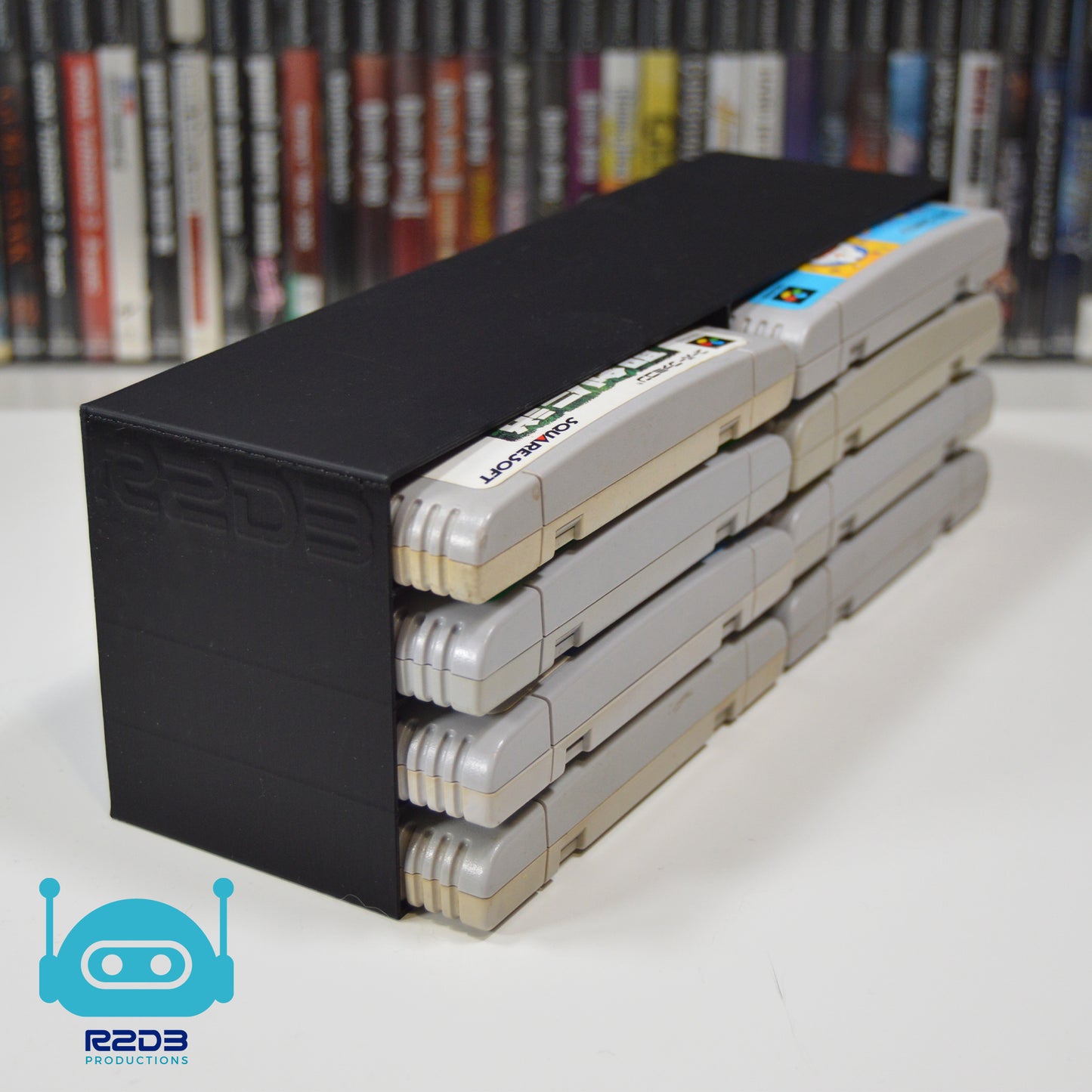 Présentoir en rack pour Super Nintendo Entertainment System PAL SNES européen ou Super Famicom (jeux NON protégés - 2 à 24 cartouches)