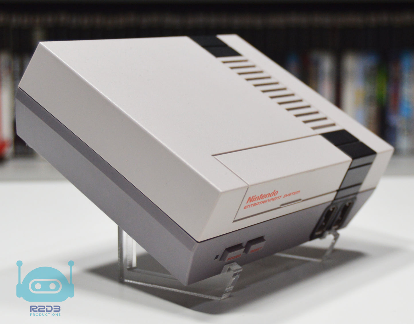 Support de console en acrylique R2D3 pour système de divertissement Nintendo NES Classic MINI uniquement