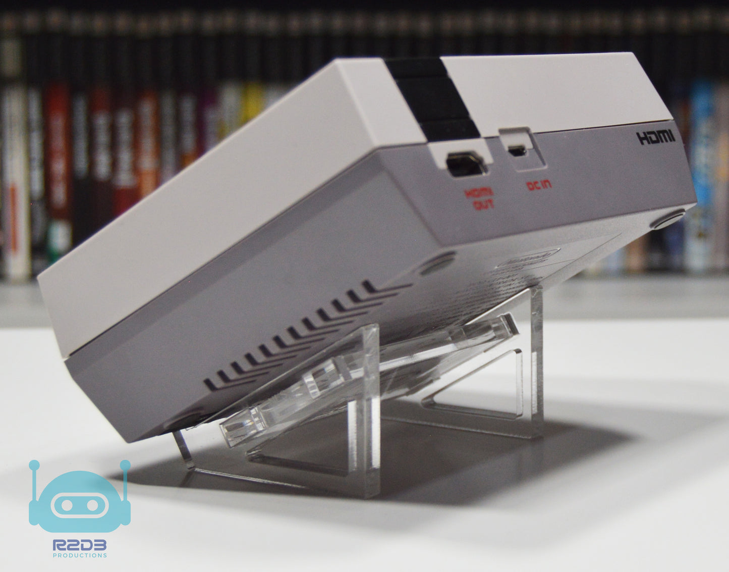 Support de console en acrylique R2D3 pour système de divertissement Nintendo NES Classic MINI uniquement