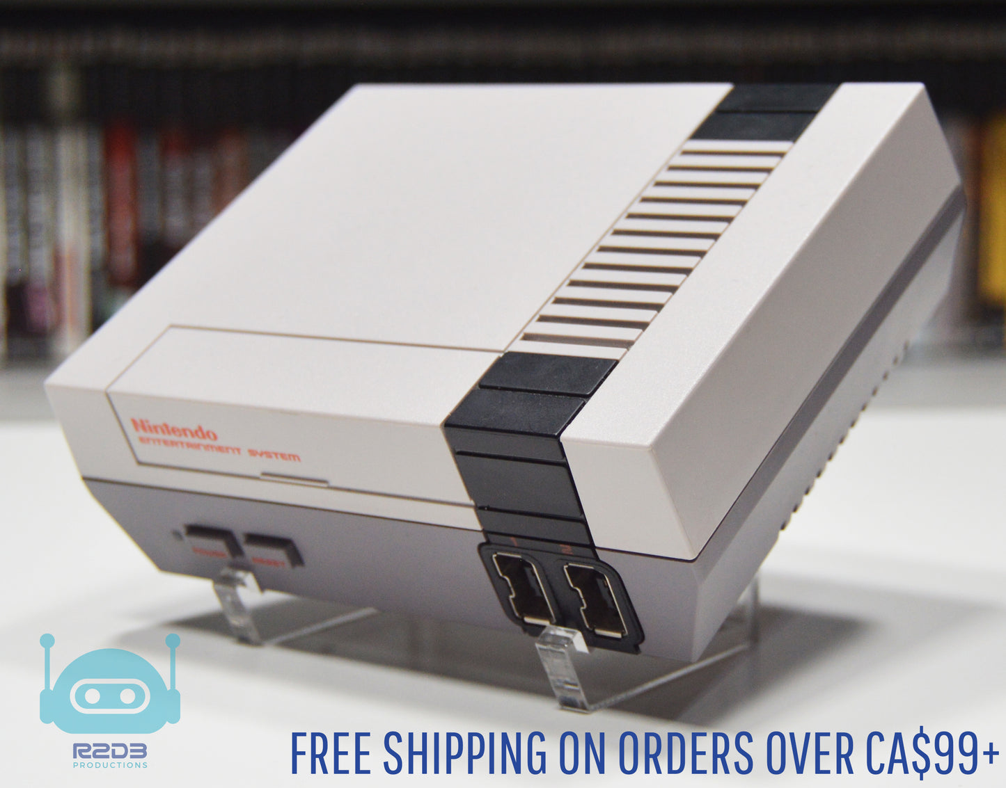 Support de console en acrylique R2D3 pour système de divertissement Nintendo NES Classic MINI uniquement