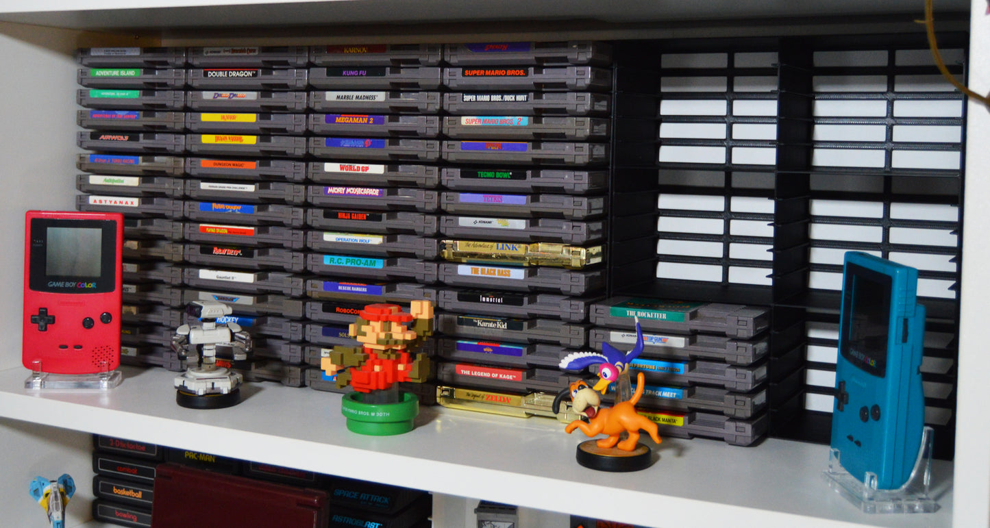 R2D3 Rack Display for Nintendo Entertainment System NES Games (Games NOT SLEEVED - 1 to 30 Cartridges)