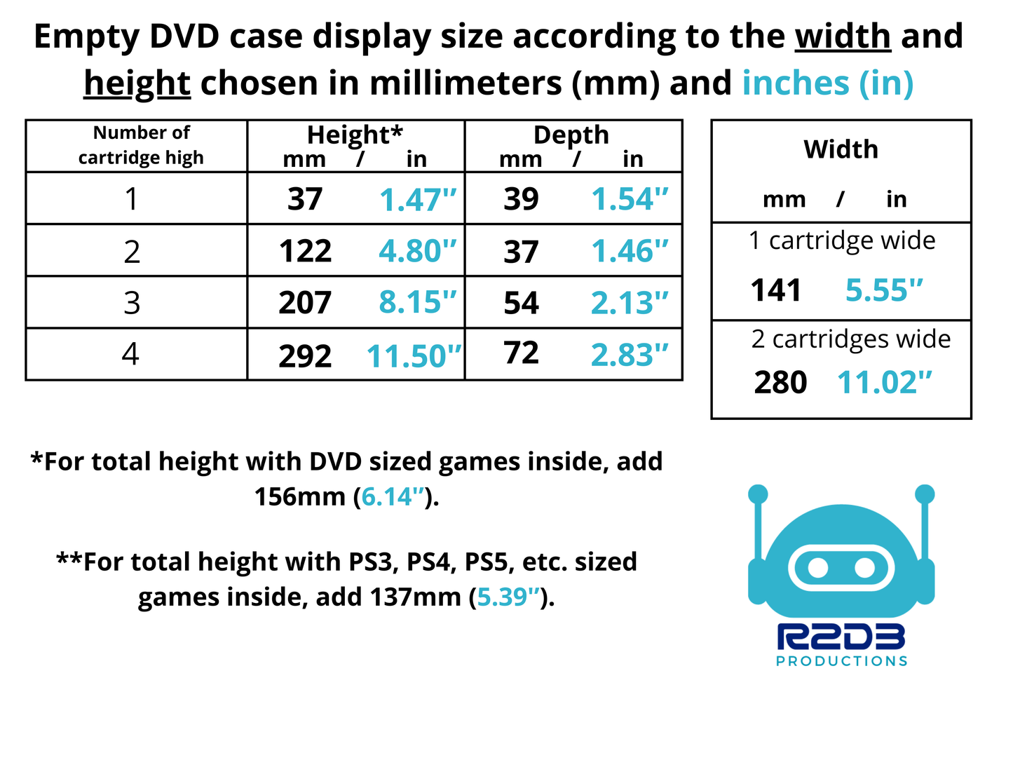 Présentoir pour DVD standard, PS2, PS3, PS4, Gamecube, Wii, Xbox, etc. (1 à 8 boîtiers)