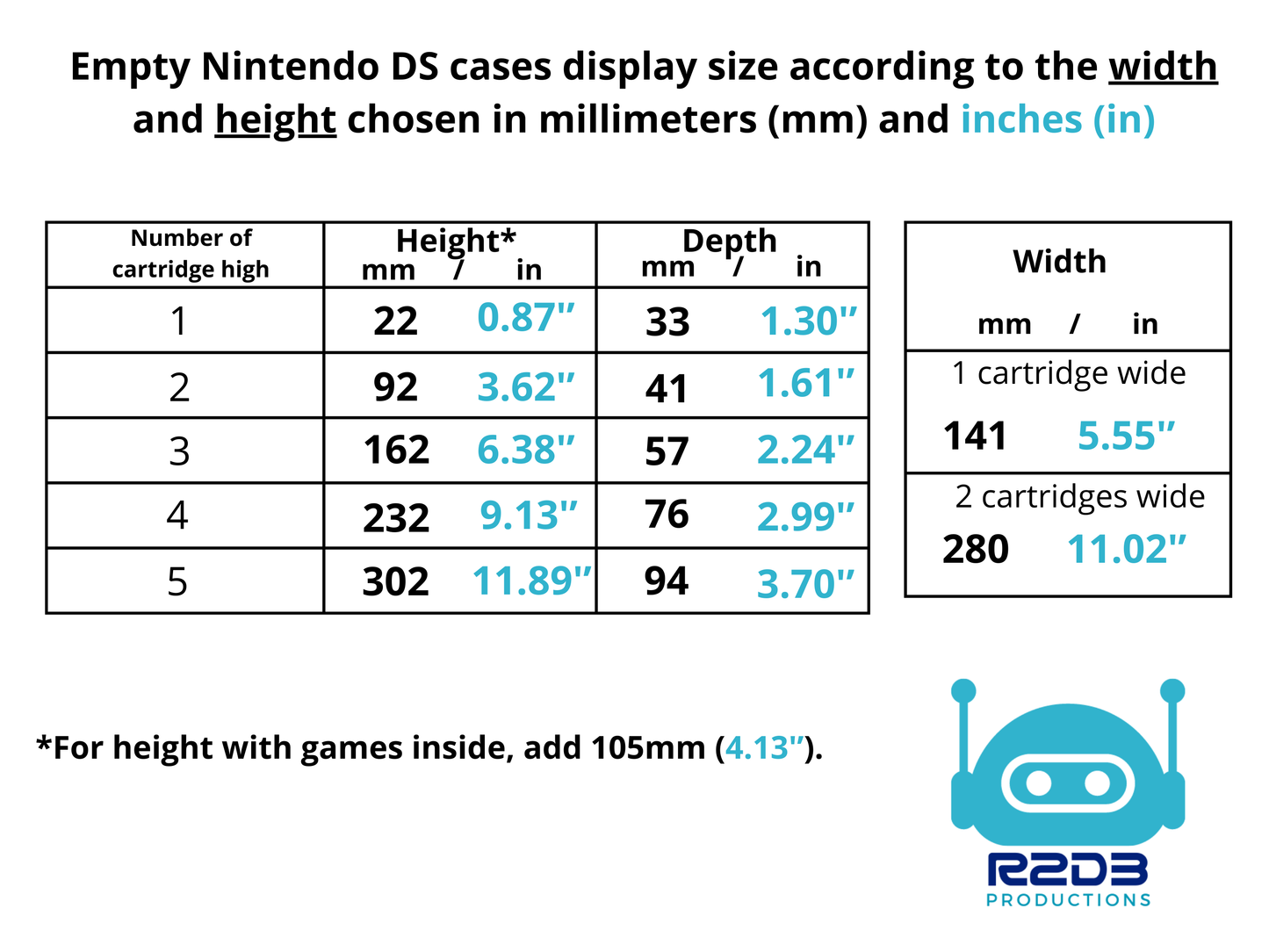 Présentoir pour boîtiers de jeux Nintendo DS (jusqu'à 10 boîtes) (Ne convient pas aux jeux PAL)