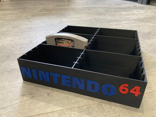 Nintendo 64 display with logo on the front - Small layer shift (Holds 26 games)