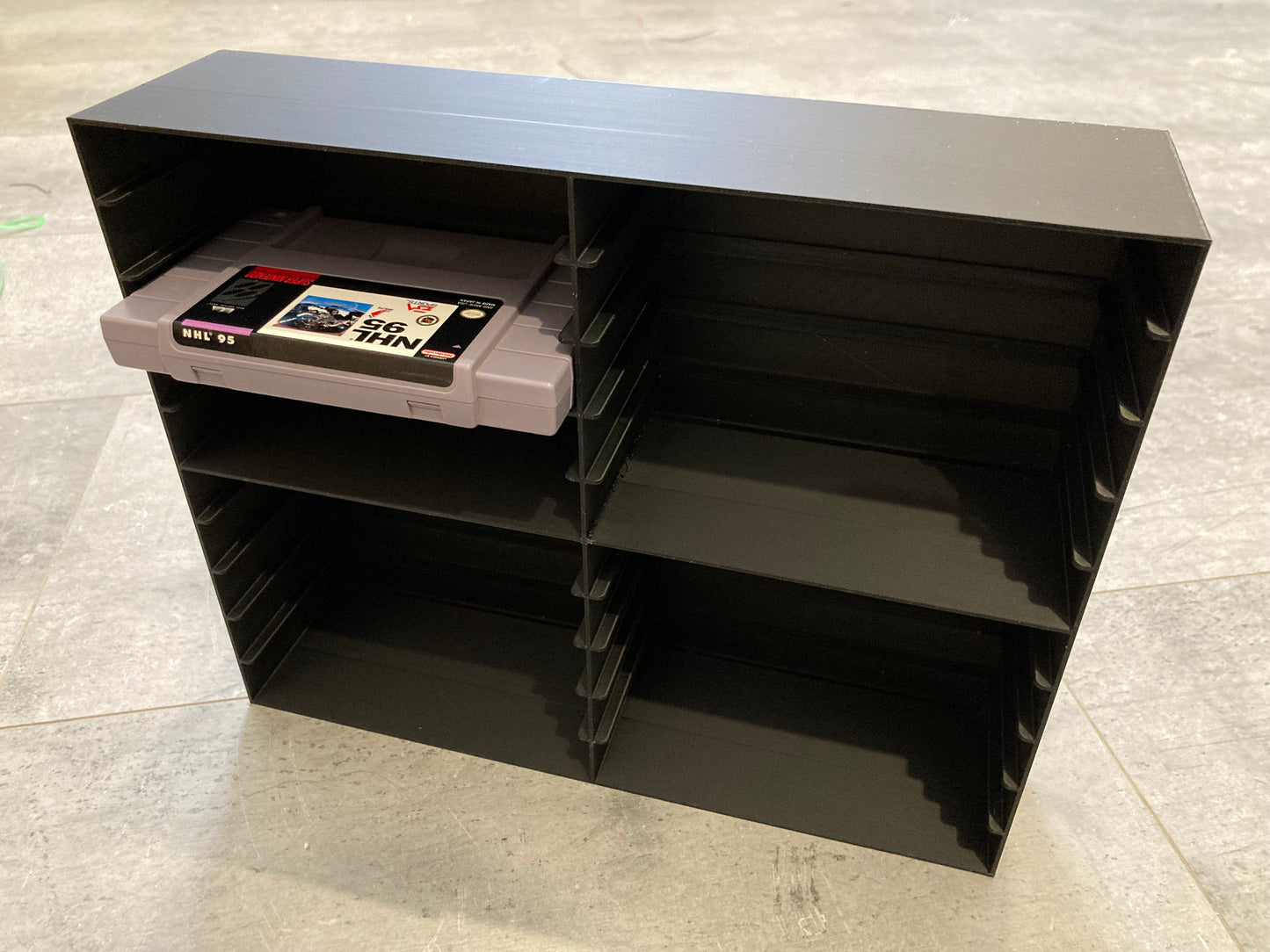 SNES rack display (Holds 20 games) - Perfect condition