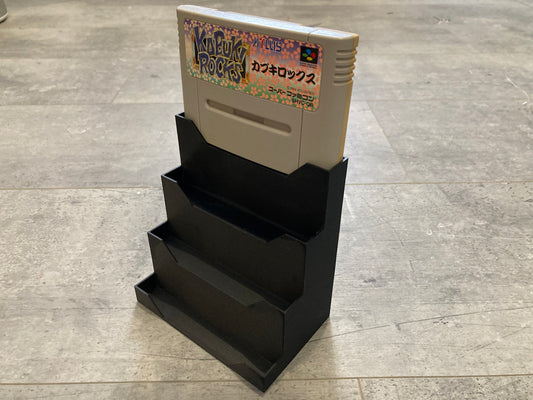 Super Famicom game display (Holds 4 games) - Perfect condition