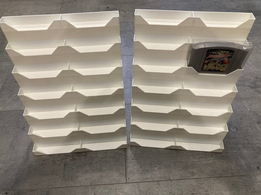 Set of 2 displays for N64 games (14 games each) in PET protectors (Protectors included)
