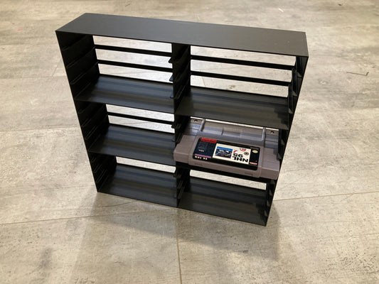 Rack display for 24 SNES NTSC (North American) games