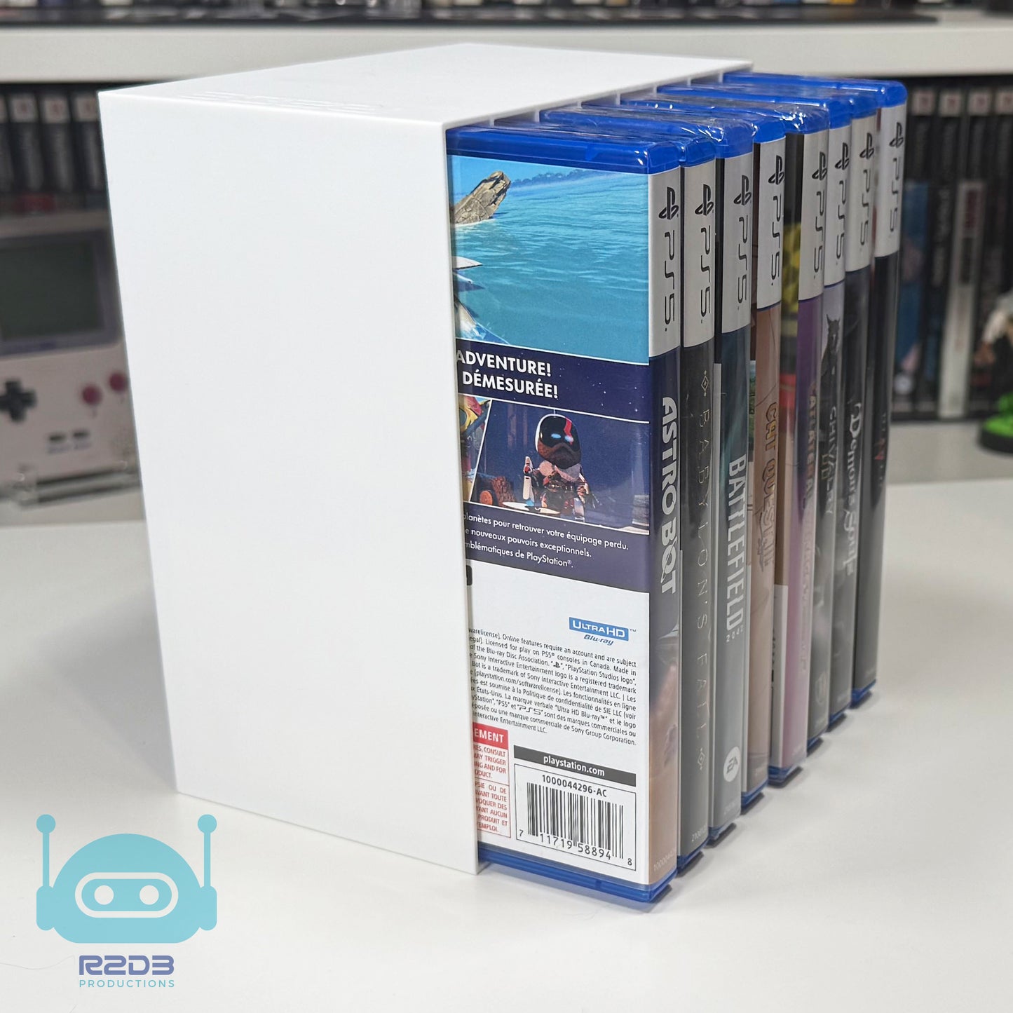 Support de boîtiers de jeu pour Sony PlayStation 3, 4 et 5 PS3 PS4 PS5 (2 à 34 emplacements)