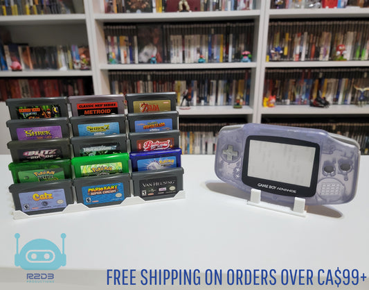 R2D3 Combo Set of 1 Game Boy Advance Game Display & 1 Console Display (1 to 72 Cartridges)