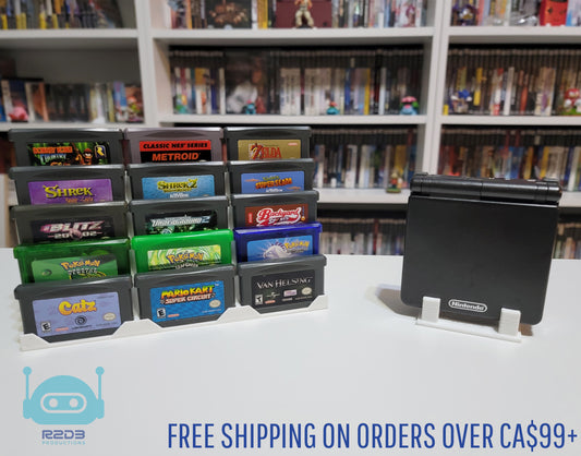 R2D3 Combo Set of 1 Game Boy Advance SP Game Display & 1 Console Display (1 to 72 Cartridges)