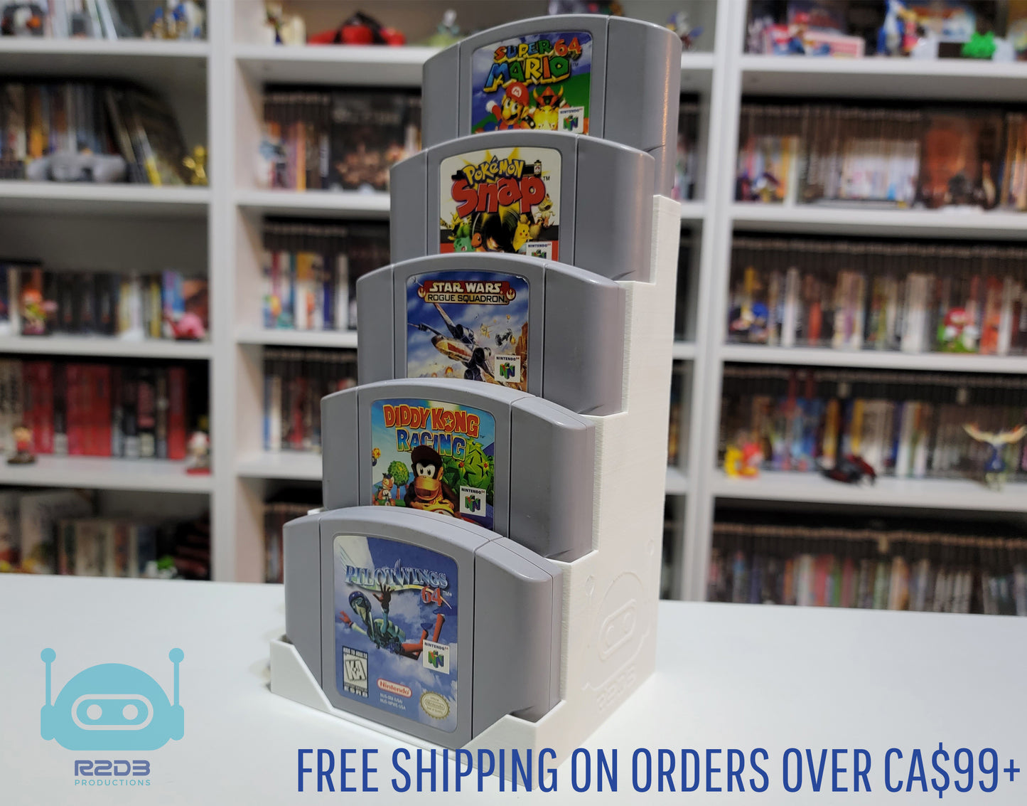 R2D3 Display for Nintendo 64 Games (1 to 16 Cartridges)