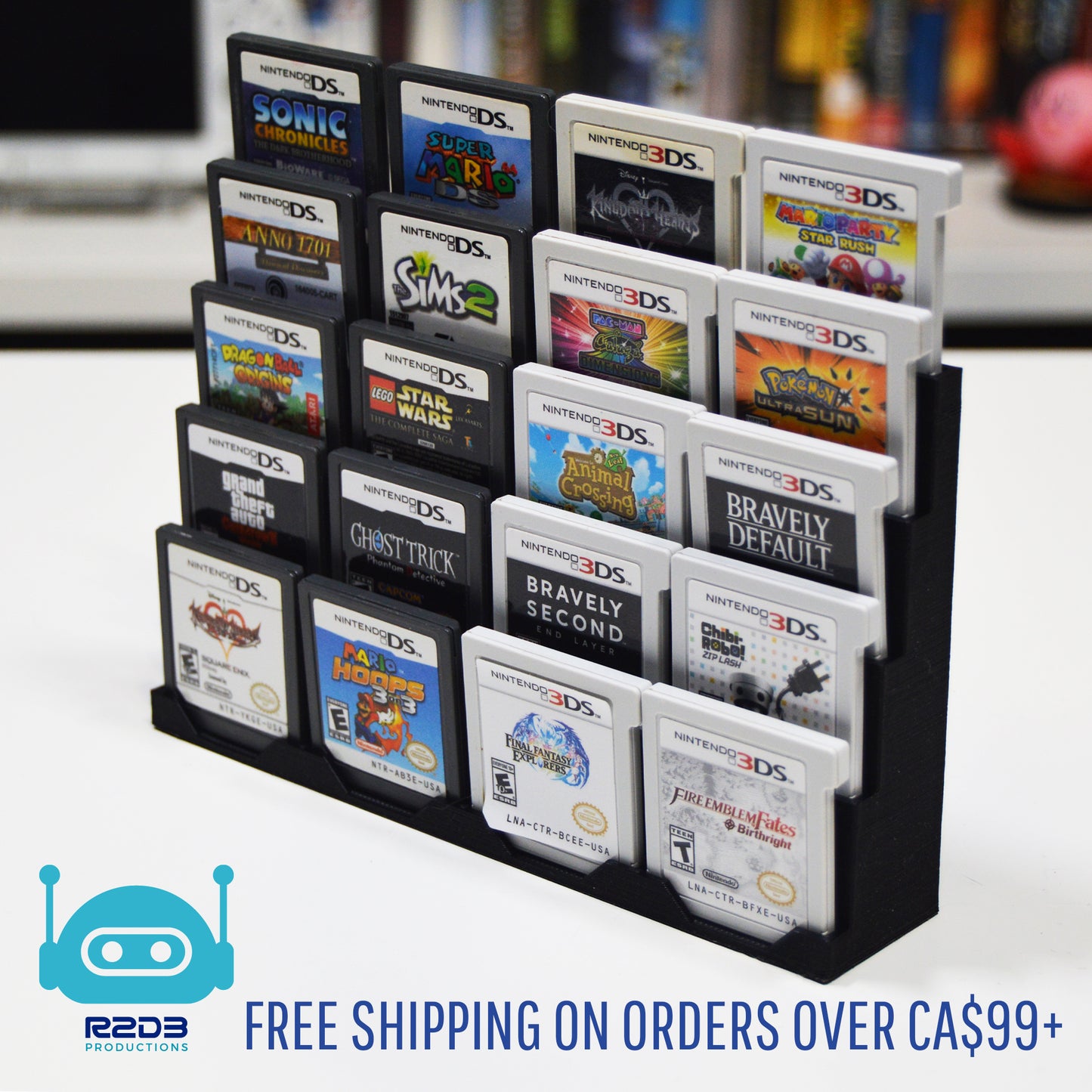 R2D3 Display for Nintendo DS and 3DS Games (1 to 126 Cartridges)