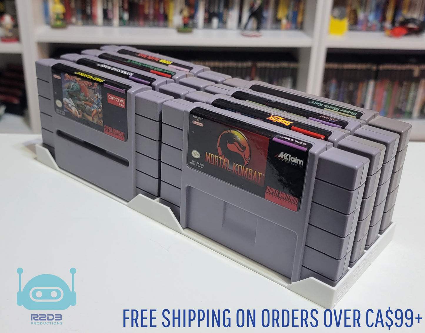 R2D3 Game Holder for Super Nintendo SNES (1 to 24 Cartridges)