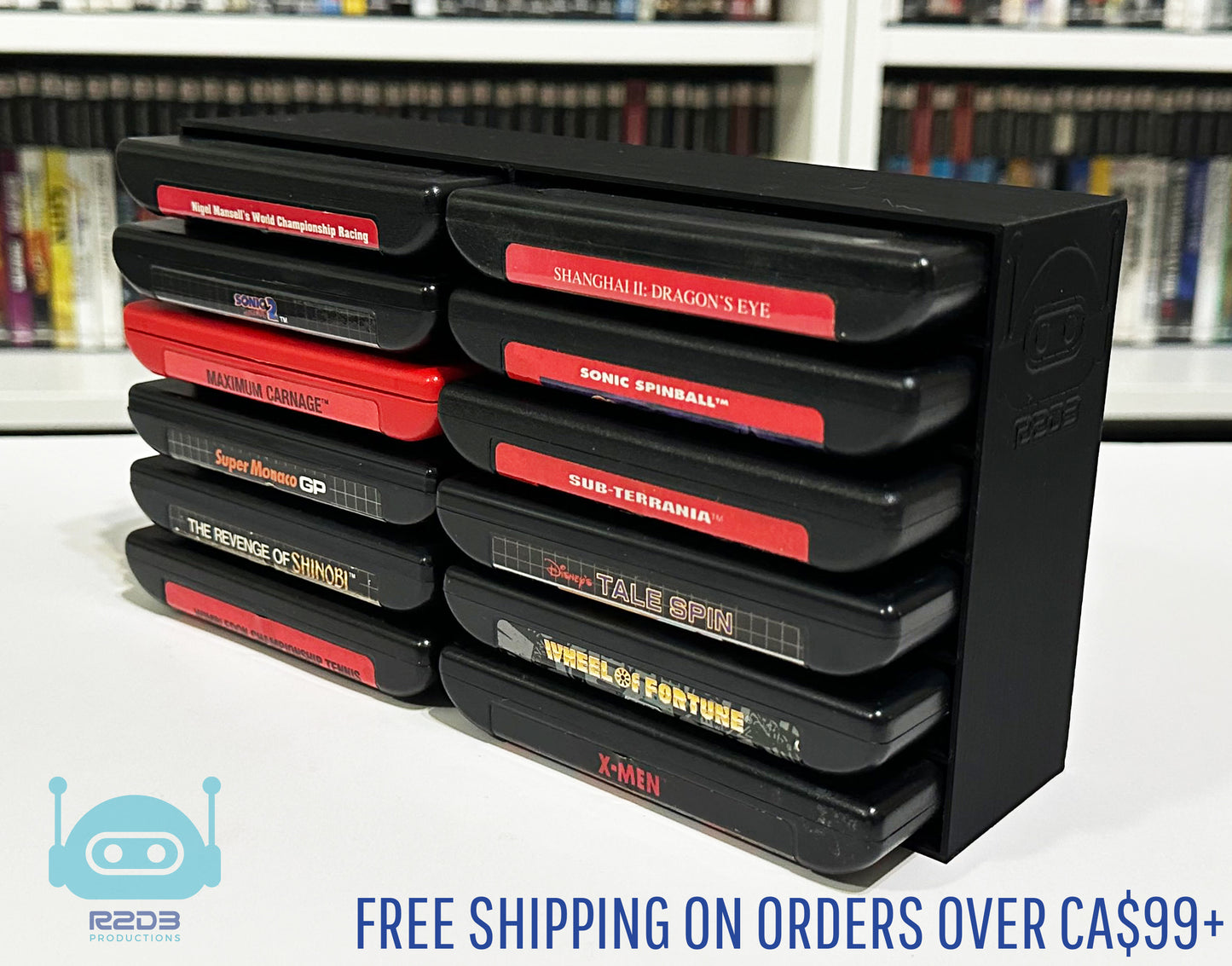 R2D3 Rack Display for SEGA Genesis / MegaDrive GEN MD (1 to 28 Cartridges)