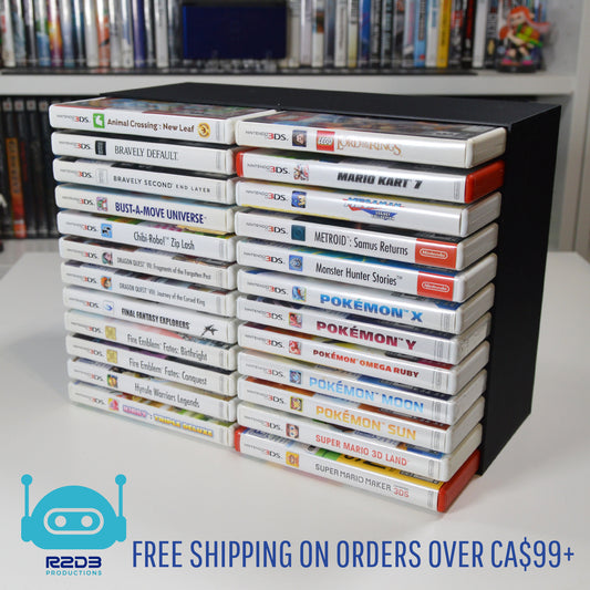Présentoir R2D3 pour jeux Nintendo 3DS NTSC N3DS en boîtes (jusqu'à 36 boîtes)