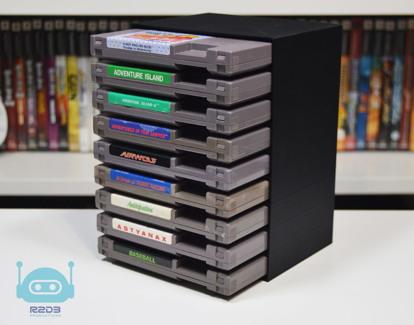 R2D3 Rack Display for Nintendo Entertainment System NES Games (Games NOT SLEEVED - 1 to 30 Cartridges)