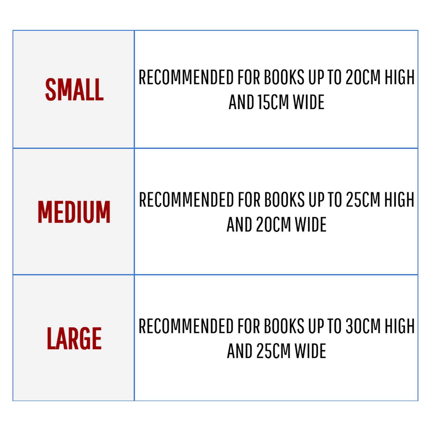Présentoir à livres pour Manga, Livre de cuisine, Guide, Magazine, Bande dessinée, Boîtes, etc. (5 mm à 60 mm d'épaisseur)