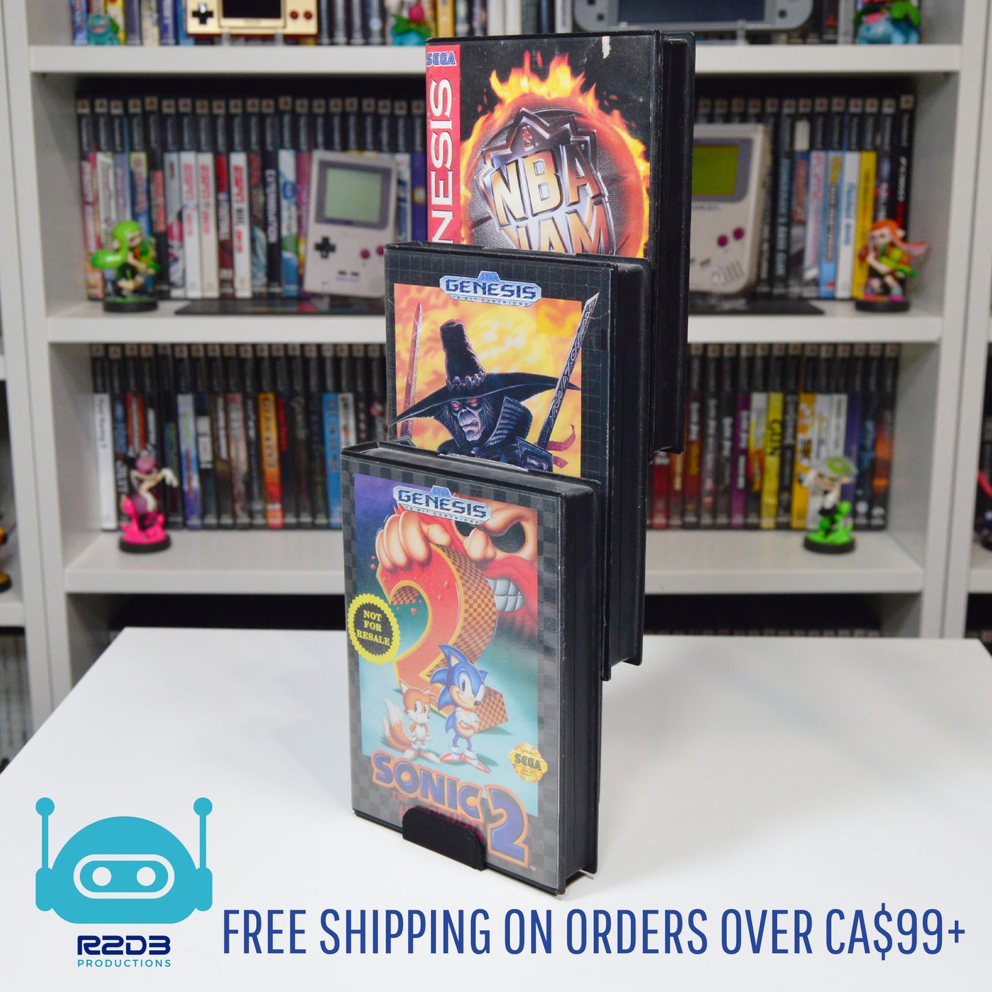 Présentoir pour boîtes SEGA Genesis et MegaDrive GEN MD (1 à 4 boîtes)