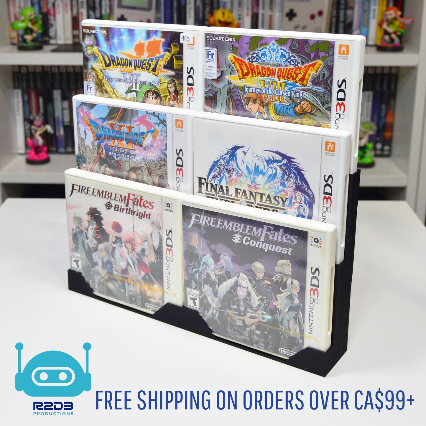 Présentoir pour boîtiers de jeux Nintendo 3DS (jusqu'à 10 boîtes)