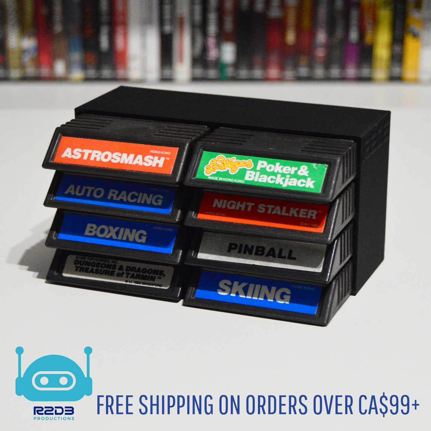 Présentoir en rack pour cartouches de jeu Intellivision (1 à 39 cartouches)