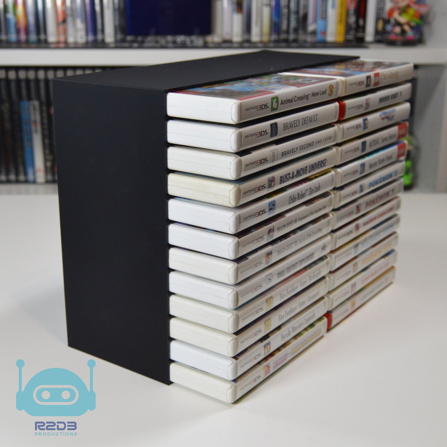 Présentoir R2D3 pour jeux Nintendo 3DS NTSC N3DS en boîtes (jusqu'à 36 boîtes)