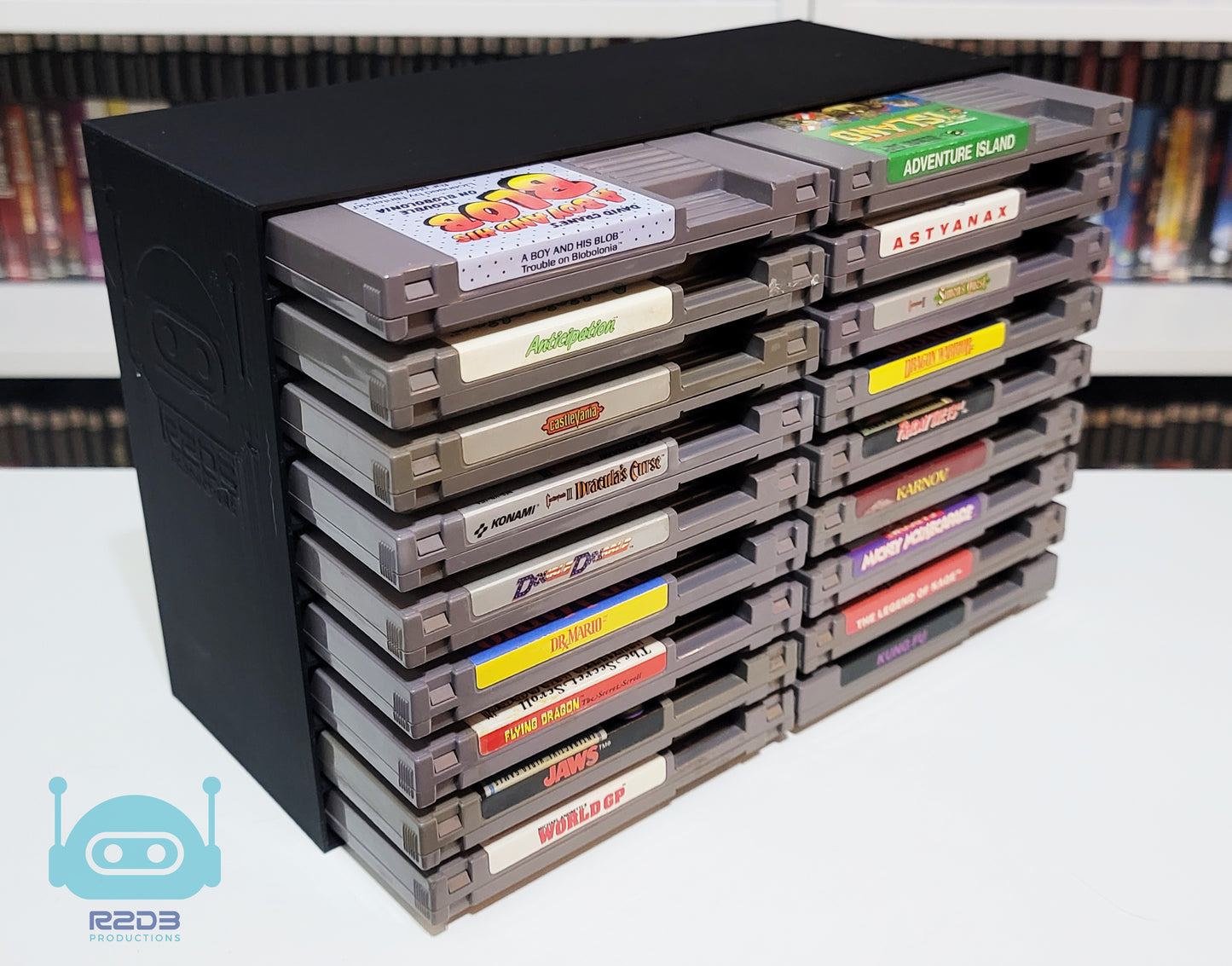 R2D3 Rack Display for Nintendo Entertainment System NES Games (Games NOT SLEEVED - 1 to 30 Cartridges)