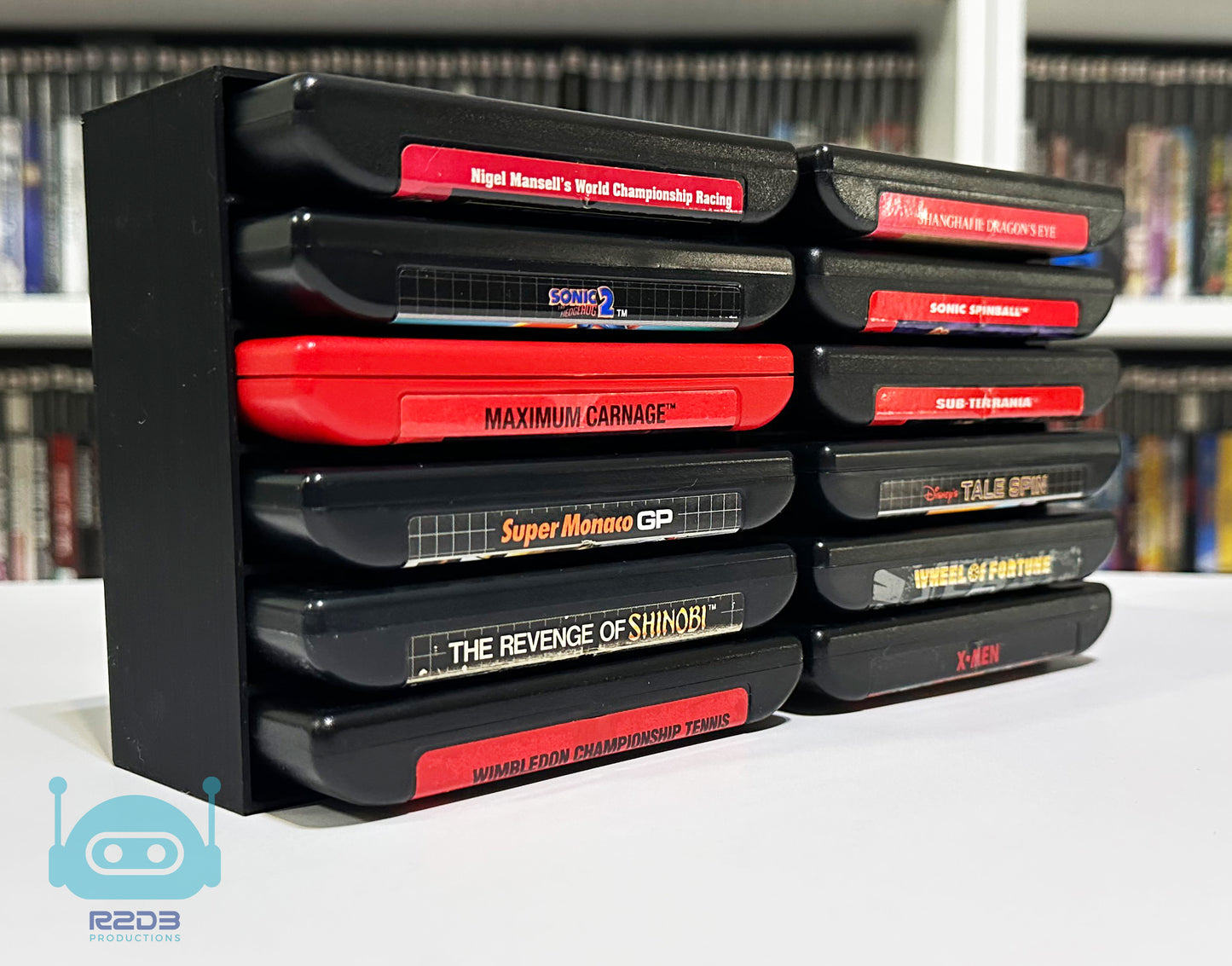 R2D3 Rack Display for SEGA Genesis / MegaDrive GEN MD (1 to 28 Cartridges)