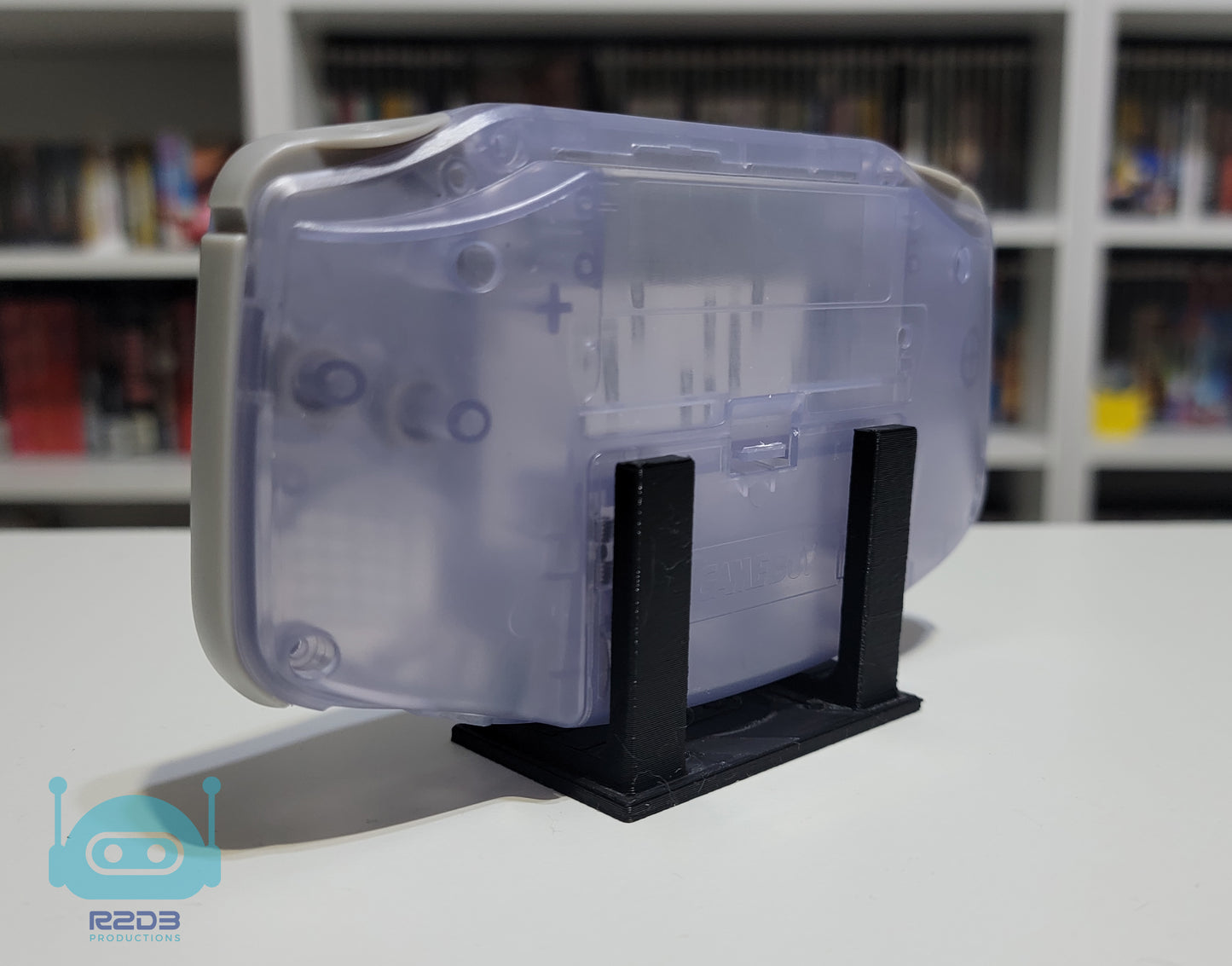 Ensemble R2D3 comprenant 1 présentoir pour jeux de Game Boy Advance et 1 support de console (1 à 72 cartouches)