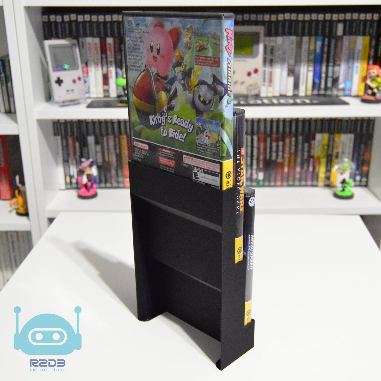 Présentoir pour DVD standard, PS2, PS3, PS4, Gamecube, Wii, Xbox, etc. (1 à 8 boîtiers)