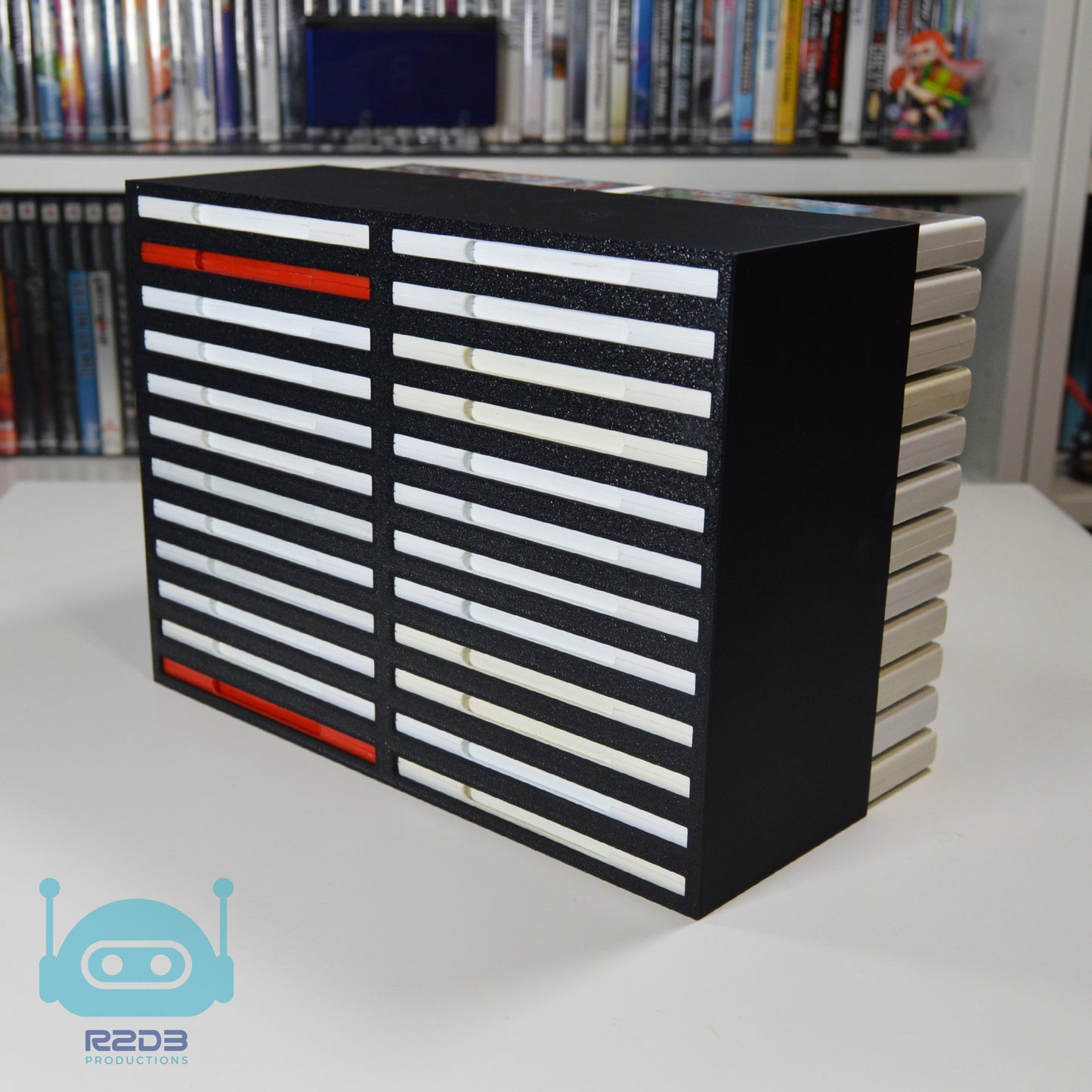 Présentoir R2D3 pour jeux Nintendo 3DS NTSC N3DS en boîtes (jusqu'à 36 boîtes)