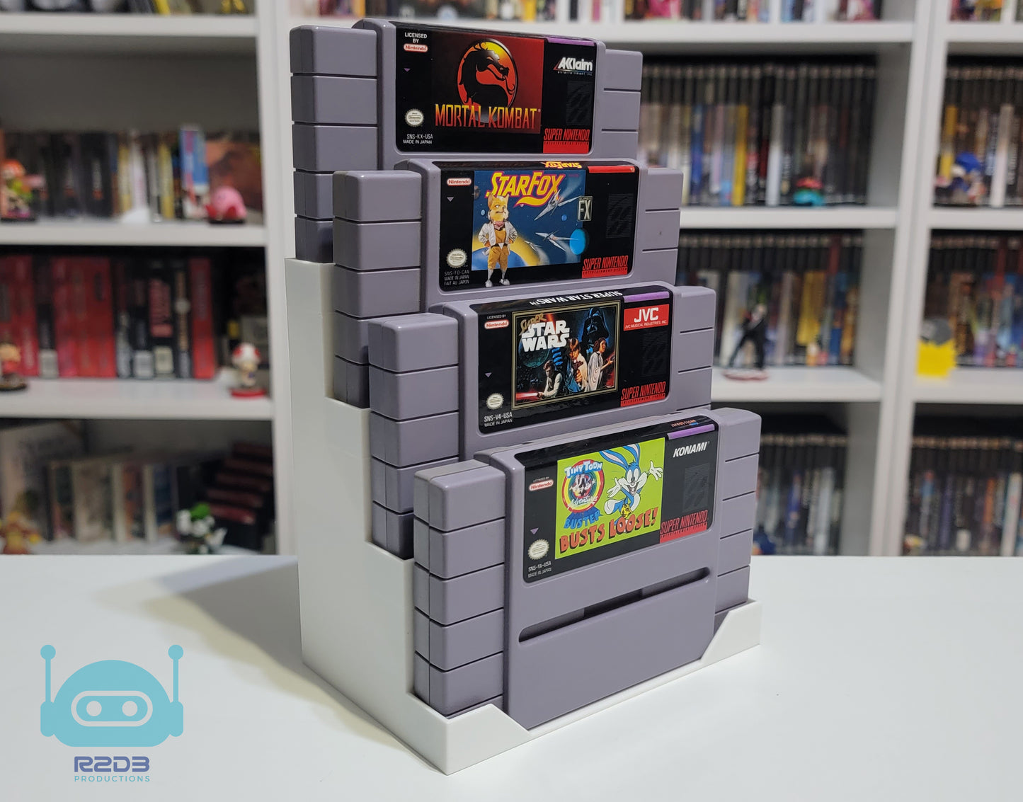 R2D3 Game Display for Super Nintendo SNES (1 to 16 Cartridges)