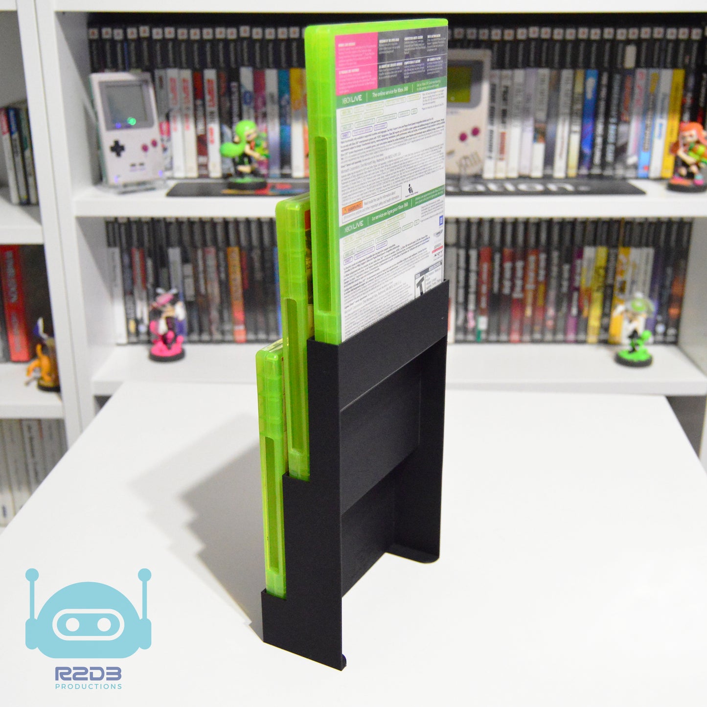Présentoir pour DVD standard, PS2, PS3, PS4, Gamecube, Wii, Xbox, etc. (1 à 8 boîtiers)