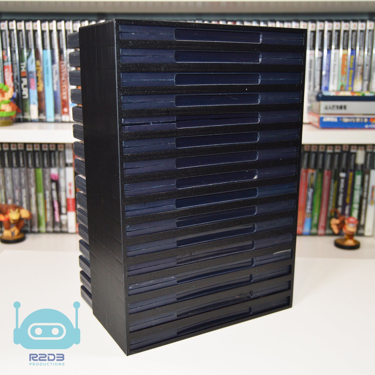 R2D3 Standard DVD Games rack DVD Blu-ray PS2 PS3 PS4 PS5 Xbox 360 Xbox one Xbox series X GameCube Wii Wii U Switch etc.  (2 to 16 slots)