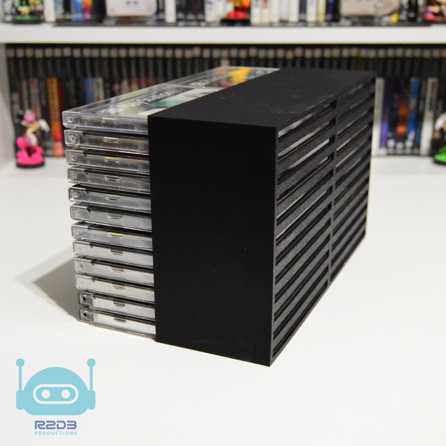Présentoir rack pour boîtiers CD standard, PS1, Dreamcast, TurboGrafx et PC Engine - (Jusqu'à 40 boîtiers) (Ne convient pas aux jeux PAL)