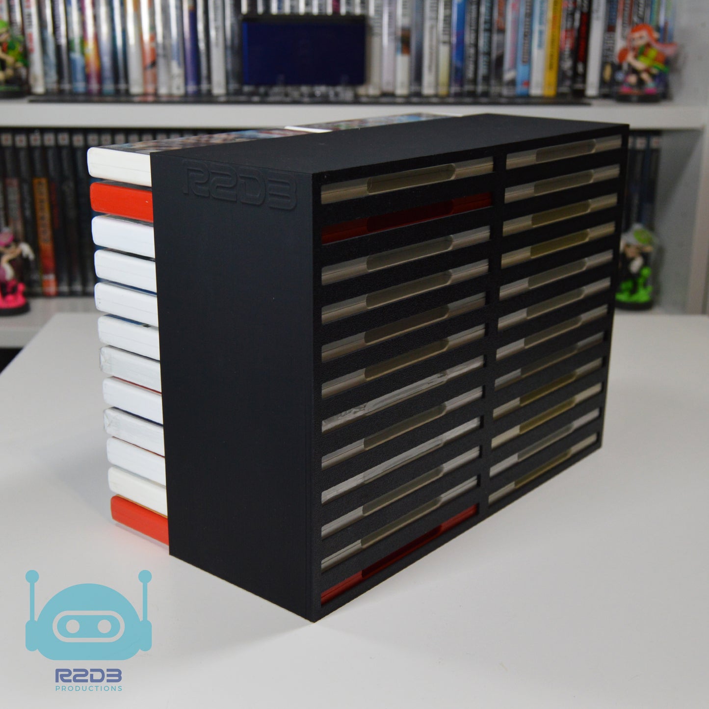 Présentoir R2D3 pour jeux Nintendo 3DS NTSC N3DS en boîtes (jusqu'à 36 boîtes)