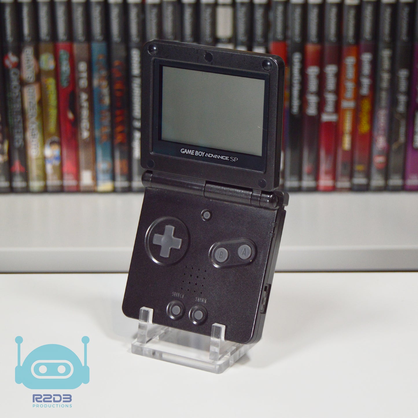 Support de console en acrylique R2D3 pour Game Boy Advance SP