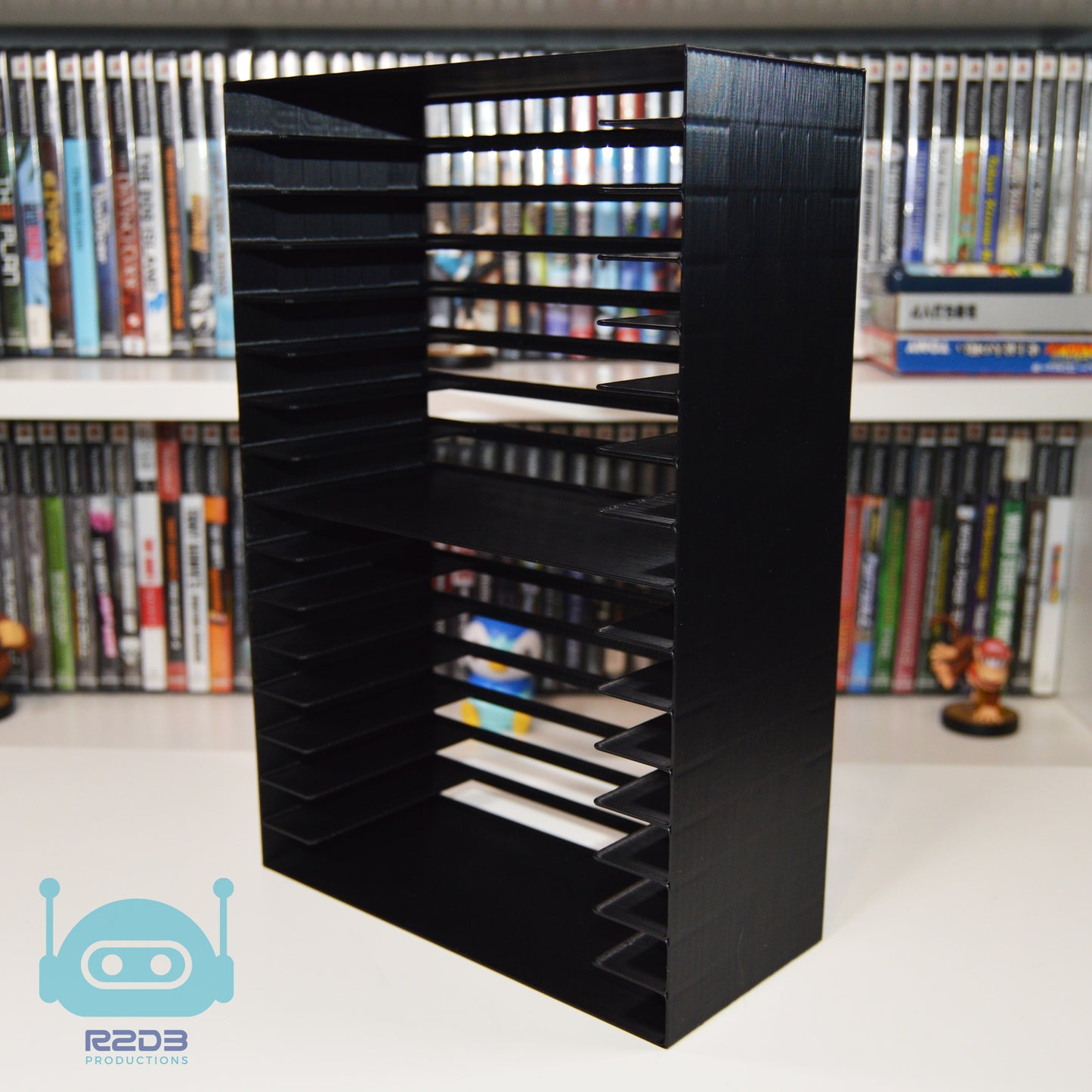 R2D3 Standard DVD Games rack DVD Blu-ray PS2 PS3 PS4 PS5 Xbox 360 Xbox one Xbox series X GameCube Wii Wii U Switch etc.  (2 to 16 slots)