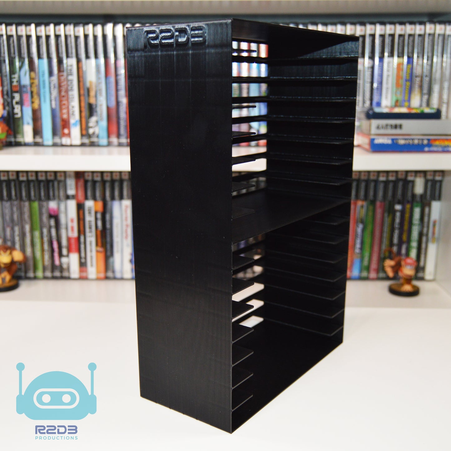 R2D3 Standard DVD Games rack DVD Blu-ray PS2 PS3 PS4 PS5 Xbox 360 Xbox one Xbox series X GameCube Wii Wii U Switch etc.  (2 to 16 slots)