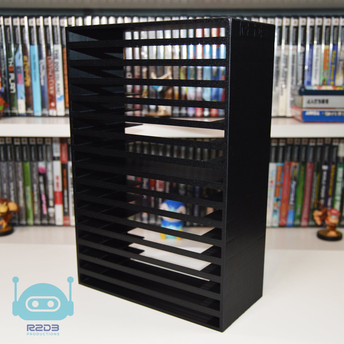 R2D3 Standard DVD Games rack DVD Blu-ray PS2 PS3 PS4 PS5 Xbox 360 Xbox one Xbox series X GameCube Wii Wii U Switch etc.  (2 to 16 slots)