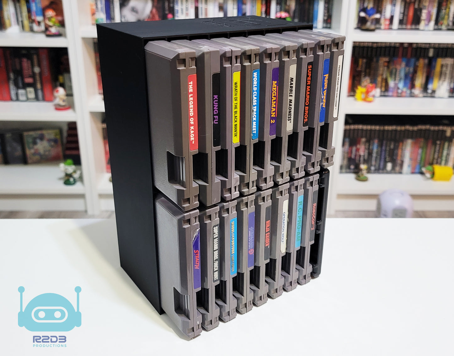 R2D3 Rack Display for Nintendo Entertainment System NES Games (Games NOT SLEEVED - 1 to 30 Cartridges)