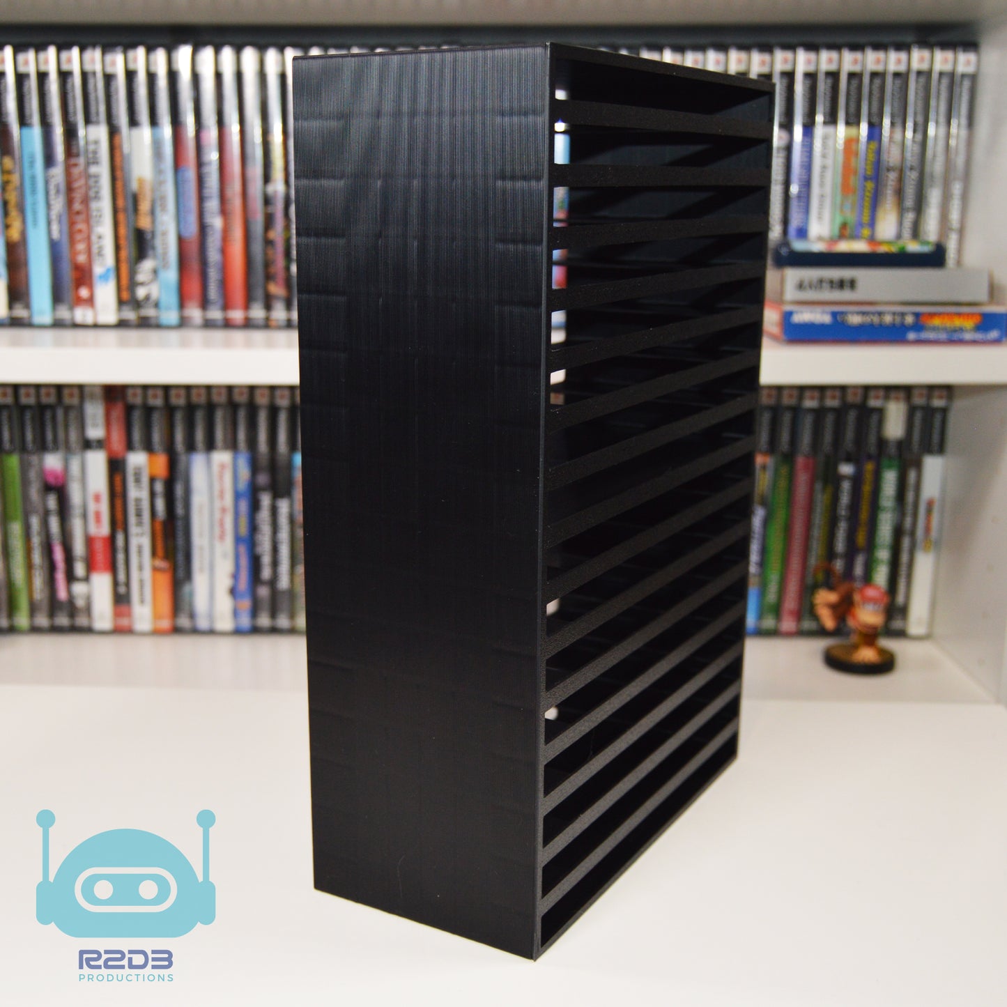 R2D3 Standard DVD Games rack DVD Blu-ray PS2 PS3 PS4 PS5 Xbox 360 Xbox one Xbox series X GameCube Wii Wii U Switch etc.  (2 to 16 slots)