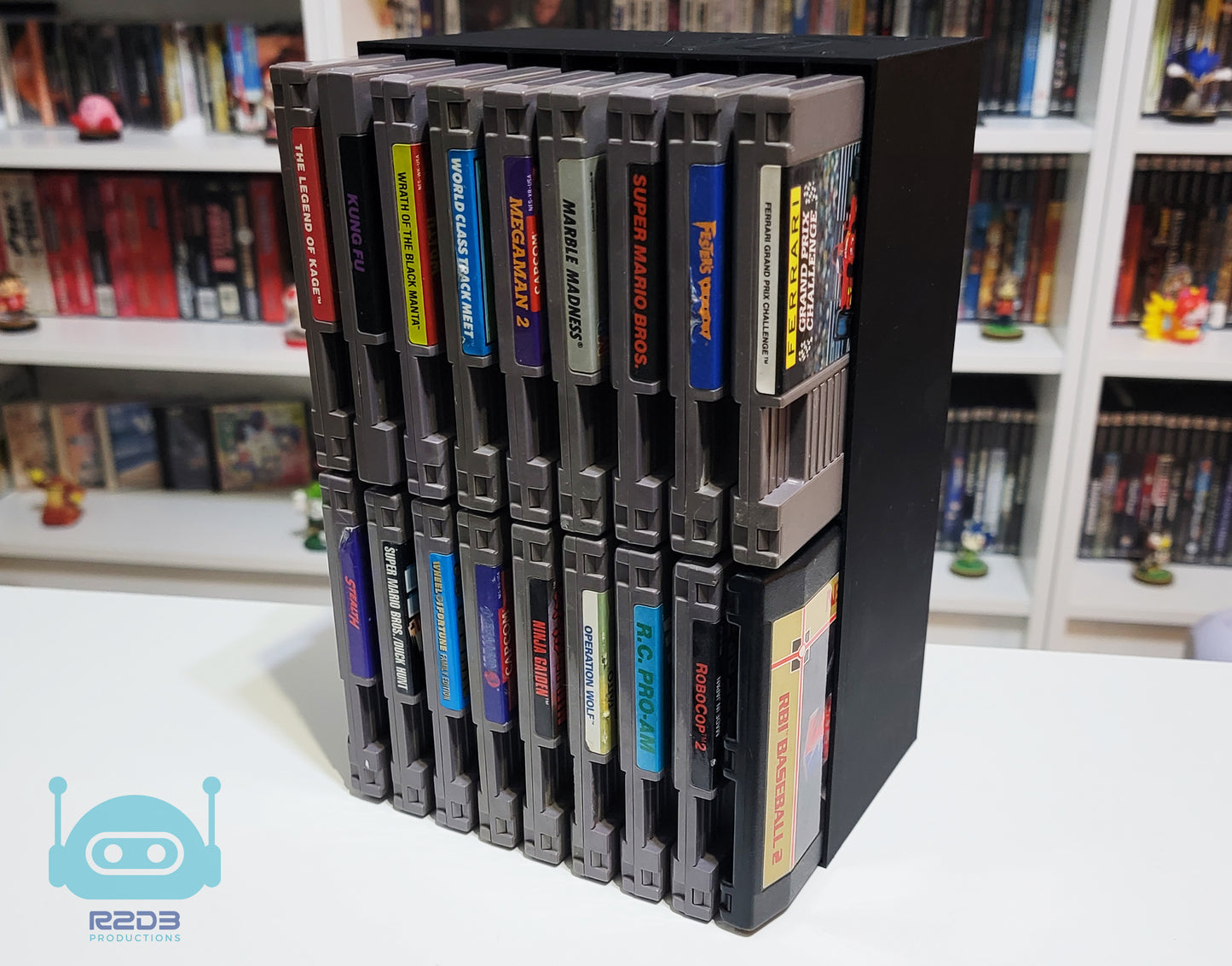 R2D3 Rack Display for Nintendo Entertainment System NES Games (Games NOT SLEEVED - 1 to 30 Cartridges)